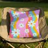 Colorful Daisies Cushion Cover Soft Reversible Durable Pillow Cover MultiScene Use for Home Car Daily Comfort