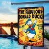 2D Flat, Disney Vintage Metal Wall Decor - Donald Duck Retro Decoration with Fabulous Title - Heavy-Duty Tinplate Sign for Home,