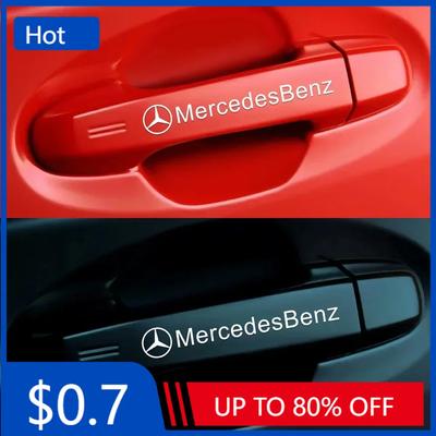 Autosticker 4 Stück Autotürgriff-Aufkleber Zubehör für Mercedess Benz AMG W202 W203 W204 W205 W210 W211 W212 W213 W177 V177 W