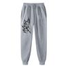 Thorn-line Men Jogger Pants Pocket Tribal Thorn Spike Print, Dark Gothic Abstract Graphic on Leg, Elastic Drawstring Soft Sweatpants for Streetwear