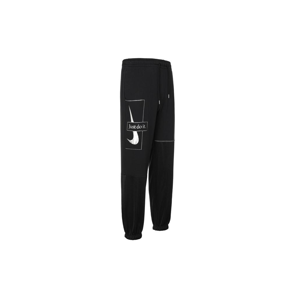 Nike Logo Letter Print Elastic Fleece Warm Cuffed Sports Pants Women pants Black DM1750-010