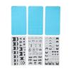 3 Set Nail Art Stamping Plates Stainless Steel Protective Blue Film Different Patterns Fingernails T