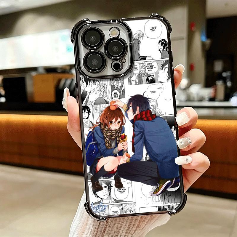 Anime Horimiya Soft Phone Case For iPhone 15 16 17 Air 14 Pro Max 16E Plus 13 12 Mini Plating Anti-Fall Fundas