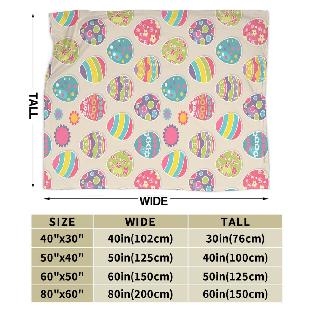 Easter Egg Throw Blanket Comfortable Fashion Blanket For Sofa Home Picnic Flannel Bedspread Bed Cover