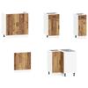 11 Piece Kitchen Cabinet Set Kalmar Vintage Wood Look Particleboard