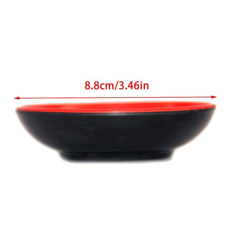 

3 шт. Красные и черные круглые соусницы, миски для дипов, меламиновая тарелка для приправ, тарелки для закусок, круглая тарелка для приправ S