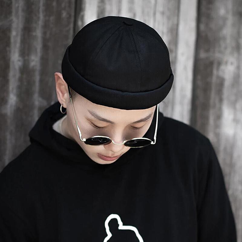 1Pc Docker Adjustable Hip Hop Brimless Cap Casual Skullcap Hat Unisex Sailor Cotton