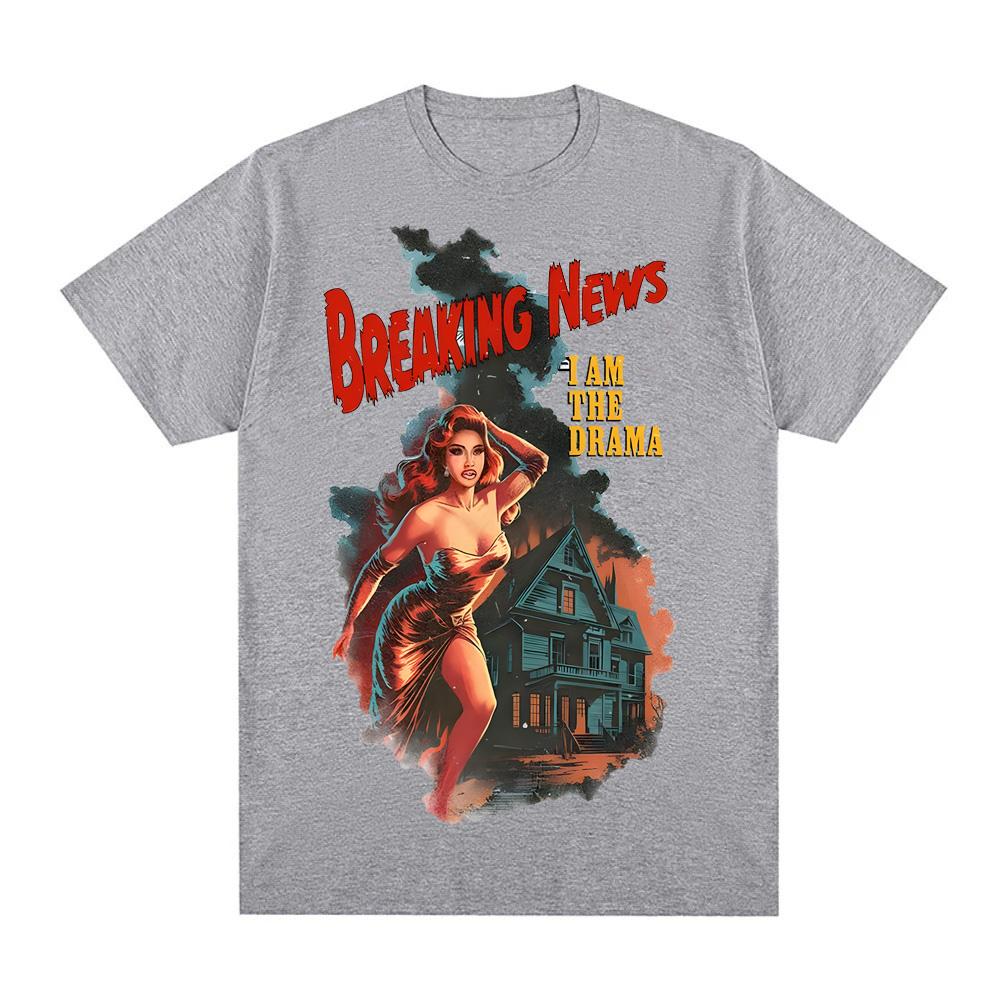 Cardi B - AM I THE DRAMA Album T Shirt  New Tee-shirt Graphic Printing Punk Tshirt Round Neck Clothing 100% Cotton Tees Top