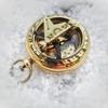 5.08 Cm Polish Brass Compass Sundial Leather Case Marine Travel Gift Wedding, Thanksgiving, Chinese New Year, Christmas, Father, Mother