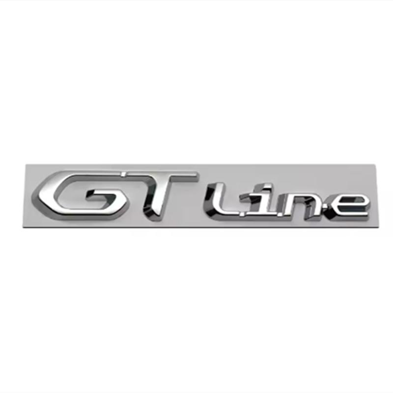 UHHA5 Car Fender Metal Sticker Rear Trunk Badge Emblem For Peugeot GTI GT GTline GT RCZ 406 405 205 3008 206 208 408 508 407 107 307