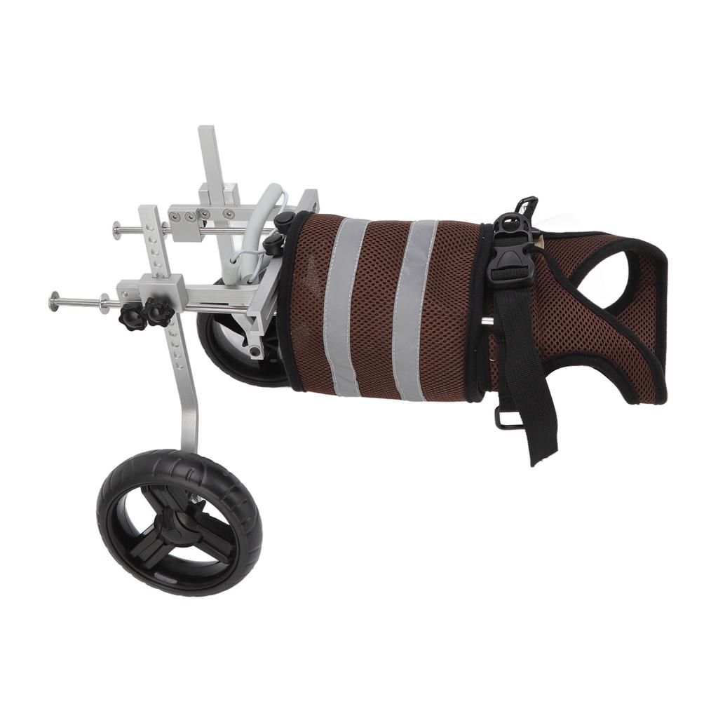 Dog Wheelchair Lightweight 2 Wheels Adjustable Dog Wheelchair with Reflective Stripes for Back Legs