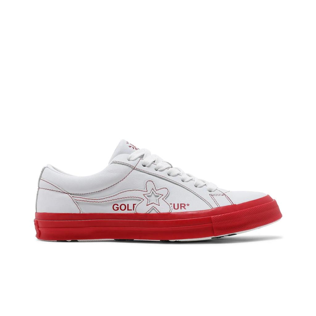 Converse One Star Ox 'Racing Red' (Unisex) White / Antique White / Racing Red Skate Shoes 164026C
