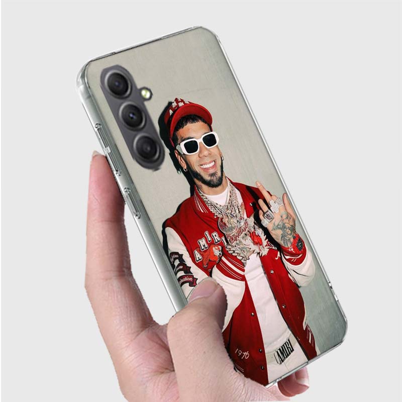 Rapper A-Anuel AA Real Phone Case for Samsung A16 A26 A36 A56 A17 A37 A57 A07 A06 A02S A03 A04S A05S Galaxy Note 20 10 A50S A71