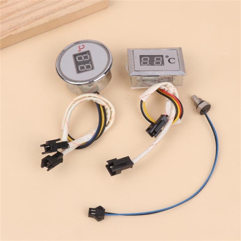 Round/Square Temperature Digital Display Meter Household Natural Gas Water Heater Liquefied Replacement Accessories