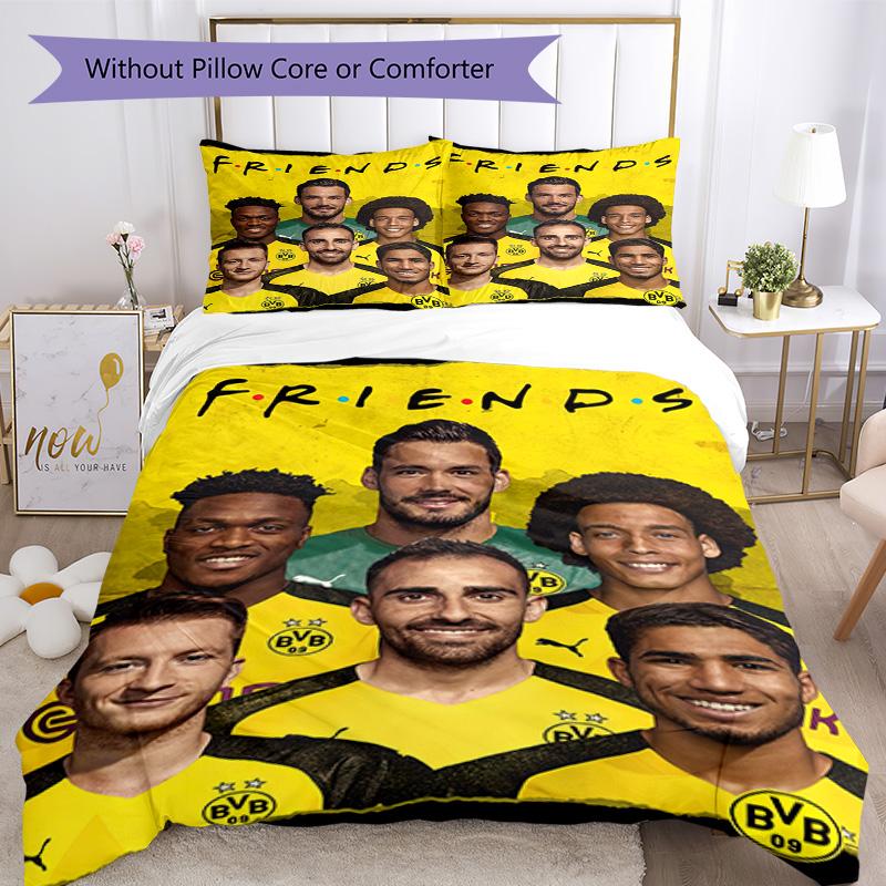 Borussia Dortmund Bedding Set Breathable Duvet Cover With Pillowcases Home Decoration Birthday Gift
