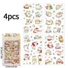 Kawaii Cat Stickers Cartoon Animal Stickers Student DIY Scrapbook Decals Handbook Cute Korean Nail Sticker Aesthetic Stationery