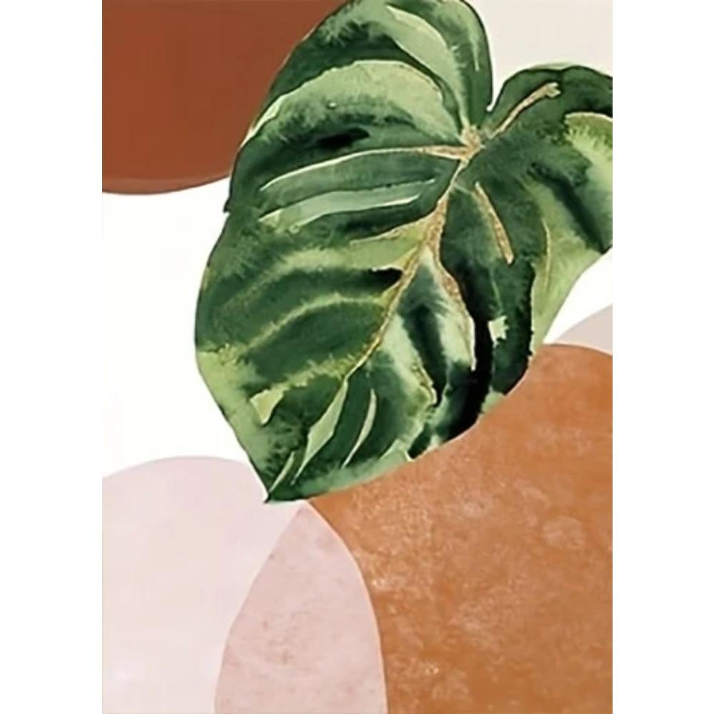 Wall Art Canvas Paintings Modern Still Life Poster Prints Pictures for Living Room Decoration 3pcs Boho Palm Leaf Green Plants