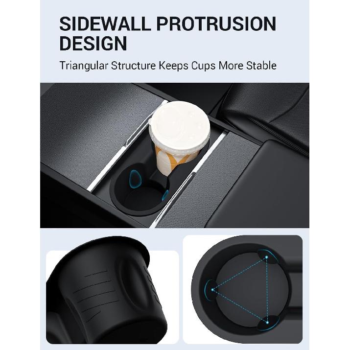 Motrobe 2025 2026 Tesla Model Y Juniper 2024 2025 Model 3 Highland Center Console Cup Holder Ert Silicone Cupholder For Model 3 Highland Model Y