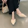 2025 European and American autumn and winter new fashion pointed head thin heel bag head high heel Mao Mao shoes