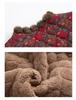 Camel Floral Fleece-Lined Tassel Vest: Versatile Spring & Autumn Wear for Middle-Aged and Elderly