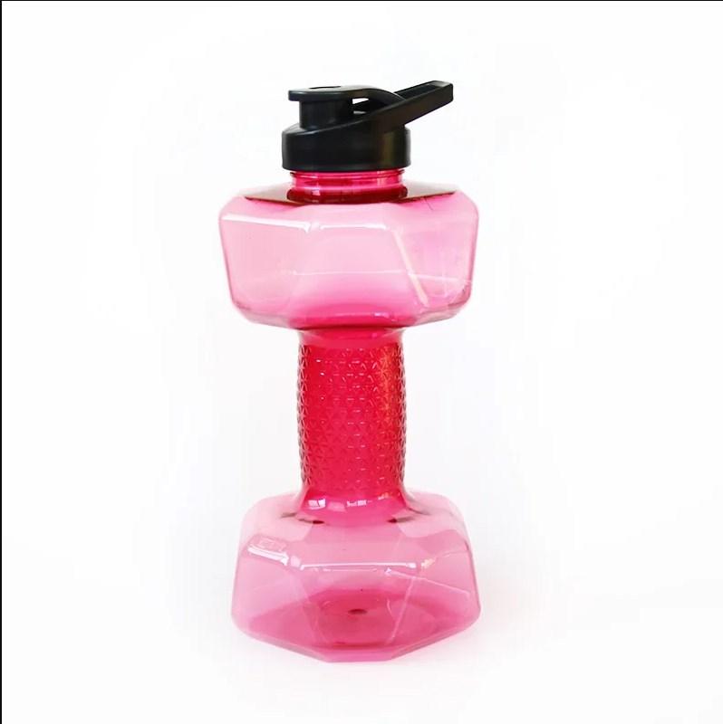 

1pc 1500ml Large Capacity Dumbbell Sports Bottle Plastic Drinking Cup Leakproof Fitness Camping Portable Water Bottle 1.5L