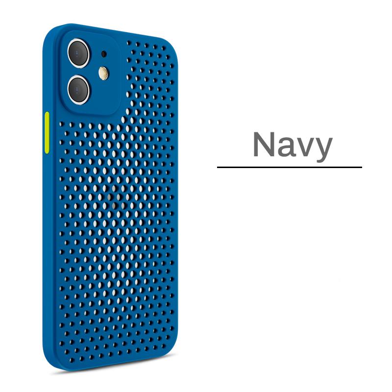 Priedušný chladiaci kryt s odvodom tepla pre iPhone 12 Mini 11 Pro Max X XS MAX XR 7 8 6 6S Plus SE 2 Mäkký silikónový kryt