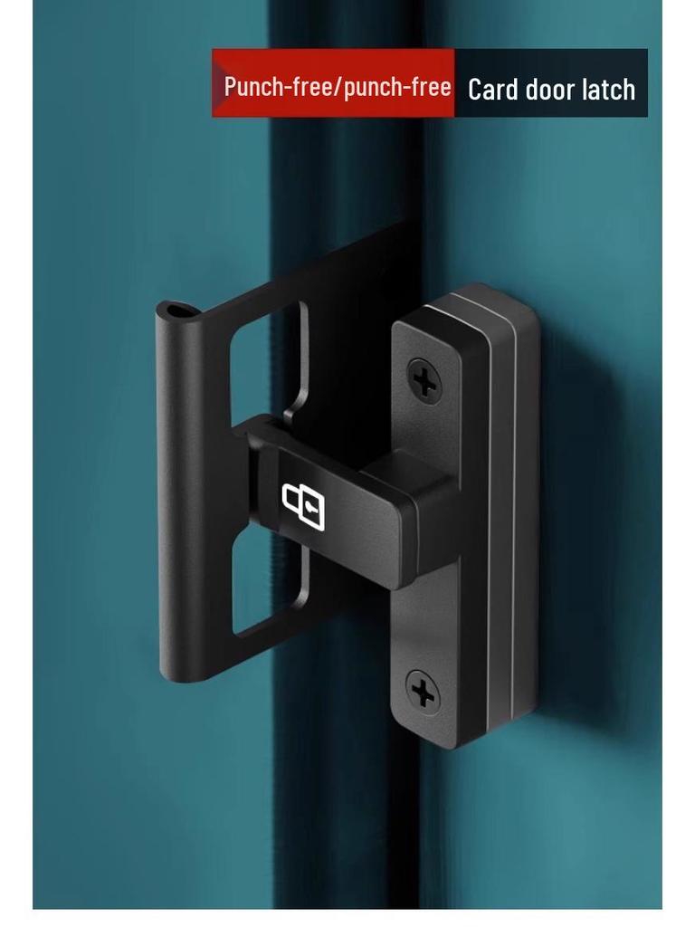 Punch-Free Slide Bolt Latch for Bathroom and Indoor Doors