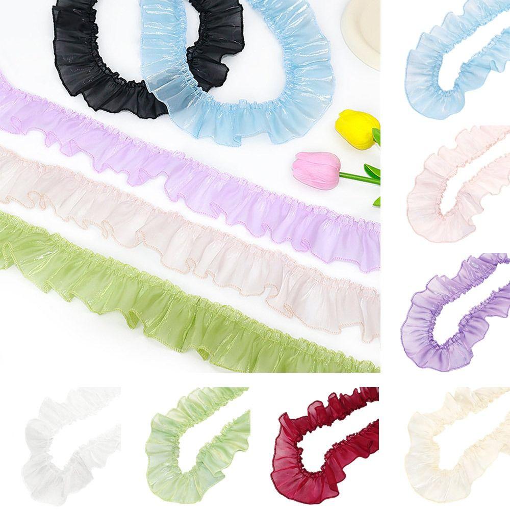 5cm Wide Satin Ribbon Trim Satin Ruffle Trim New Lolita Dress Trim Dress Decoration