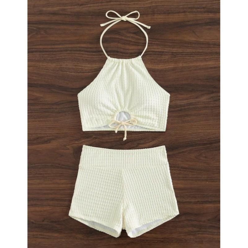 Push Up Bikini Set Women High Waist Two Piece Bathing Suit Swimming Swimsuit Cover Up Swimwear Female Summer Beachwear
