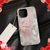 Pink butterfly silver feather gauze phone case suitable for iPhone 17 16 15 14 13 12 11 Pro/Max/Plus anti drop and shockproof
