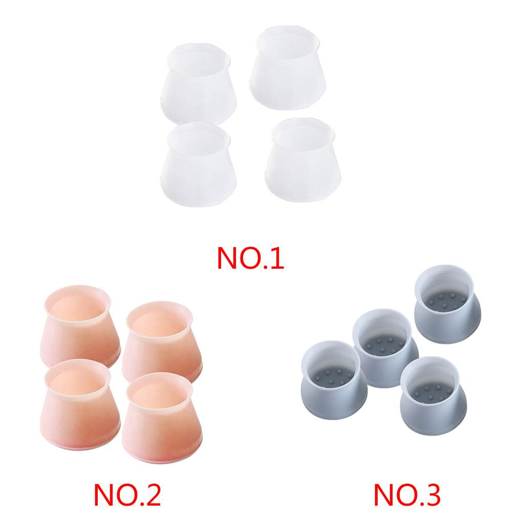 4pcs Silicone Chair Leg Caps Feet Pads Furniture Table Covers Floor Protectors