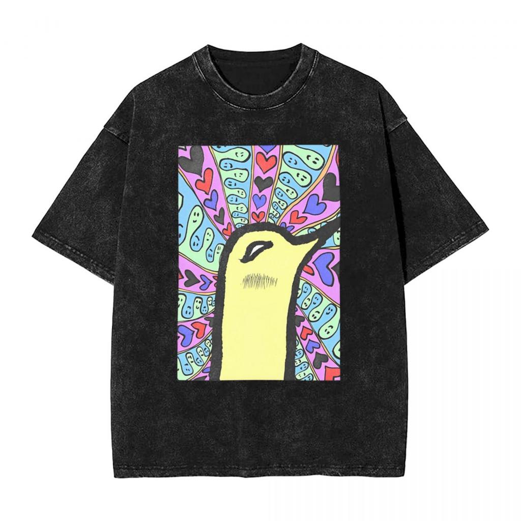 T-shirt Lavata Oyasumi Punpun Anime Giapponese T-shirt Oversize Buonanotte Punpun Streetwear Top Grafici Magliette Per Uomo Donna