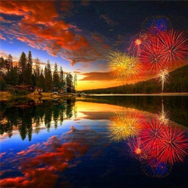 Full Square/Round Diamond Painting Landscape Seaside 5D DIY Diamond Embroidery Sale Mountain Mosaic Handmade Gift