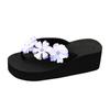 Extra Breite Flip-Flops für Damen mit Fußgewölbeunterstützung Damen Bohemian Lässige Strandschuhe Dicke Sohle Große Größe SandáLias Femininas