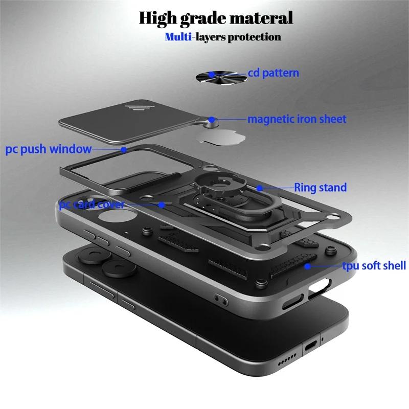 Funda For Xiaomi Poco X8 Pro 5G Case Armor Slide Lens Protector Ring Stand Back Cover For Pocco Poko Little X8Pro PocoX8pro Capa