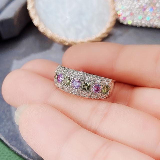 

Шикарное женское кольцо на годовщину с блестящим кристаллом циркония, изысканный дизайн, аксессуары для женщин, модные женские украшения 10