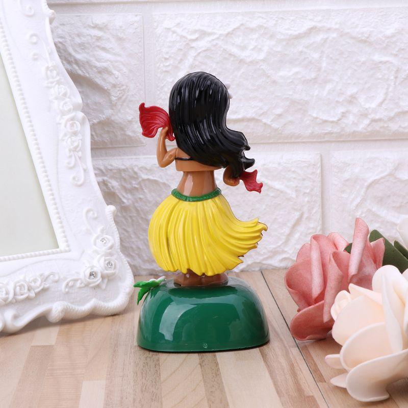 Solární energie Havajská dívka Hula Pohybující se tančící hračka Dekorace na palubní desku auta Hračky s třesoucí se hlavou Auto interiérové dekorace Ozdoby