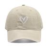 Literary and retro small love embroidery soft top fashion cap women's summer outdoor simple washed baseball cap men's autumn