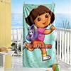 Dora Explorer Customize Text Beach Towel Quick-Dry Soft Microfiber Ideal for Travel Outdoor Swim Pool Yoga Surf Camping Hiking Gym Gift Holiday