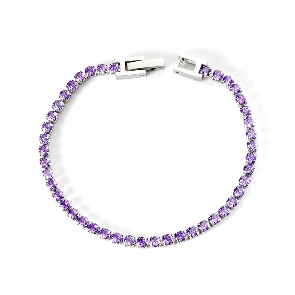 Fashion temperament zircon bracelet elegant light luxury versatile round colored diamond tennis bracelet jewelry women
