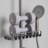 Practical Space Saving Shower Rod Organizers Without Tool Required Bath Accessory for 19 25mm Diameter Track ABS