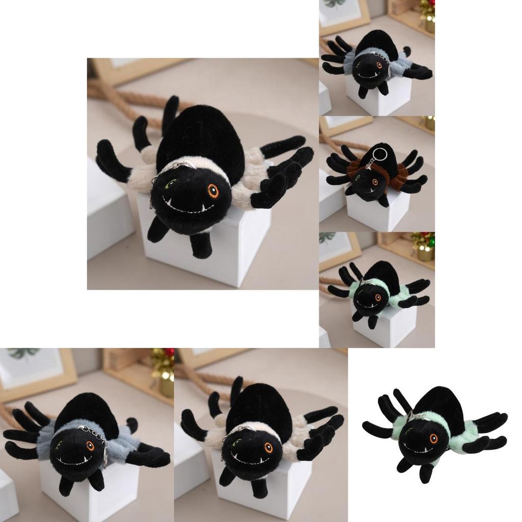 Adorable Cute Plush Spider Keychain Charm Soft Toy Doll Cartoon Accessory 12cm