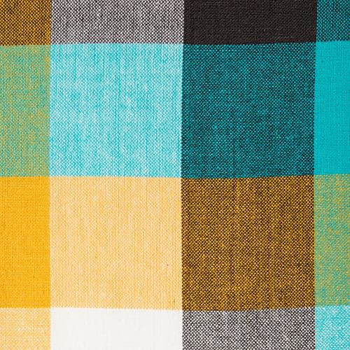 Rep habituel Chloe Apron, Gray Check Pattern, 73cm Long x 84cm Wide, with Pockets, 100% Cotton, Machine Washable, Shoulder Strap, Tie Front, Stylish a