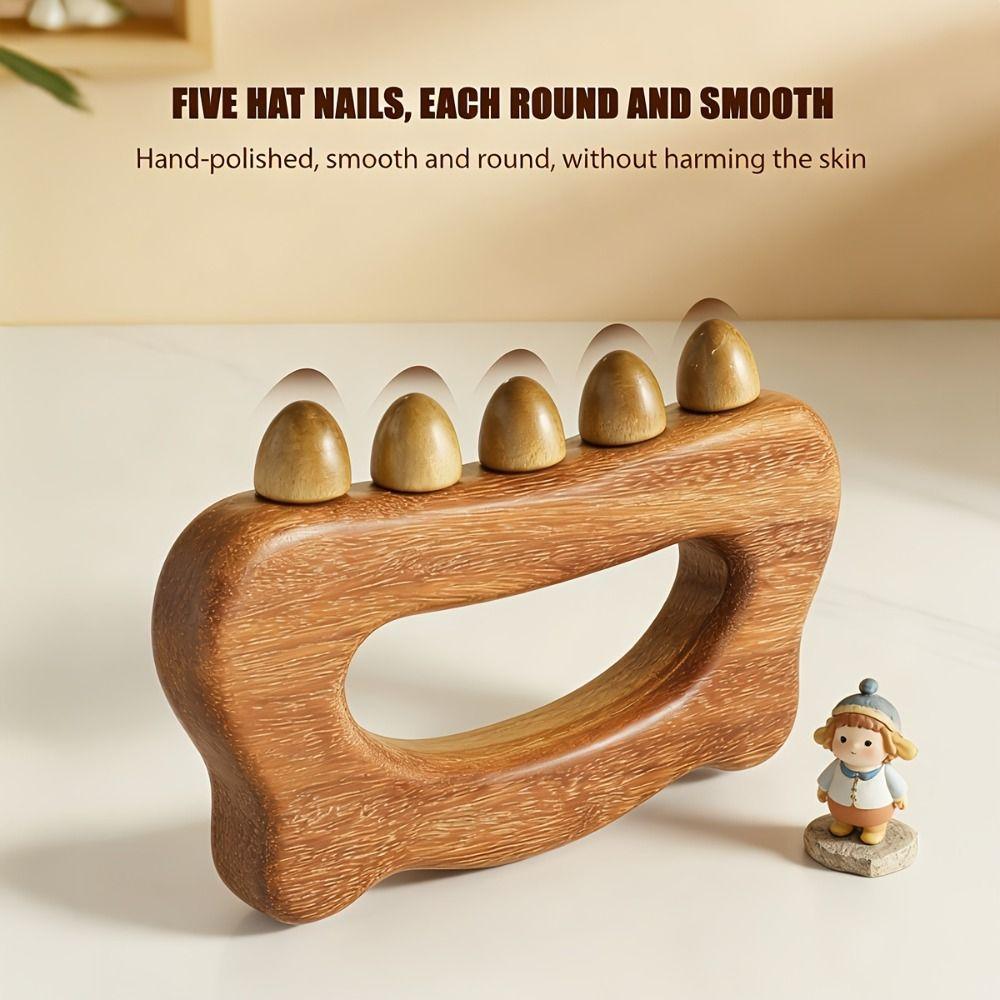 Comfortable Grip Wooden Meridian Brush Multi-purpose Body Sculpting Tool  Lymphatic Drainage