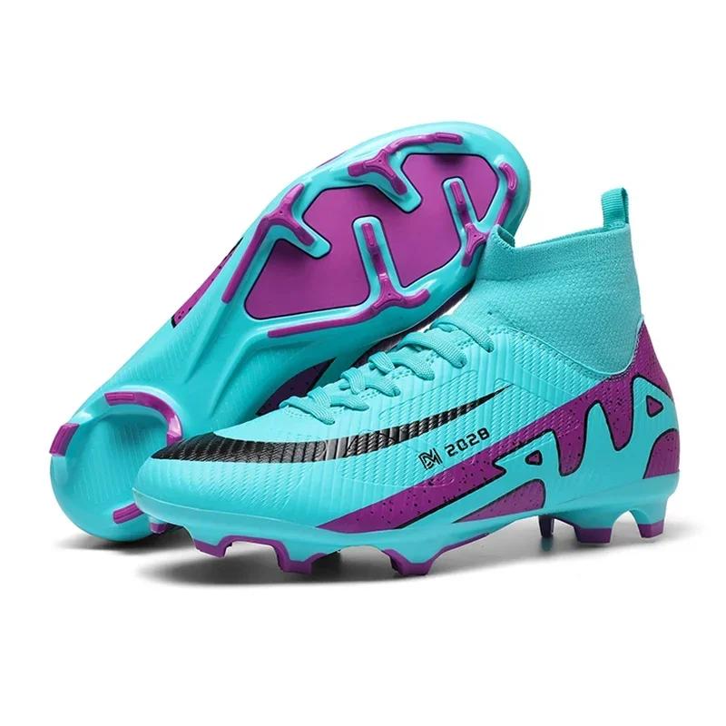 Neue Herren Fußballschuhe Hochwertige Rutschfeste Fußballschuhe für Ultraleicht Hoher Knöchel Outdoor Sport Sportschuhe Innenbereich Futsal Rutschfest