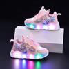 Luminous Kids' Light-Up Princess Butterfly Sneakers - 2025 Spring New Arrival, Rotating Buckle Casual Shoes for Toddlers & Children