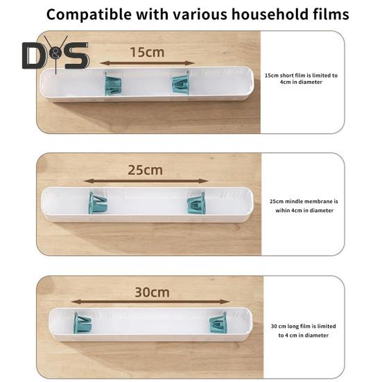 Frischhaltefolienspender mit Schiebeschneider, 2-in-1-Halter für Frischhaltefolie aus Alufolie für die Küche, innovativer Frischhaltefolienschneider und -spender für das Restaurant zu Hause