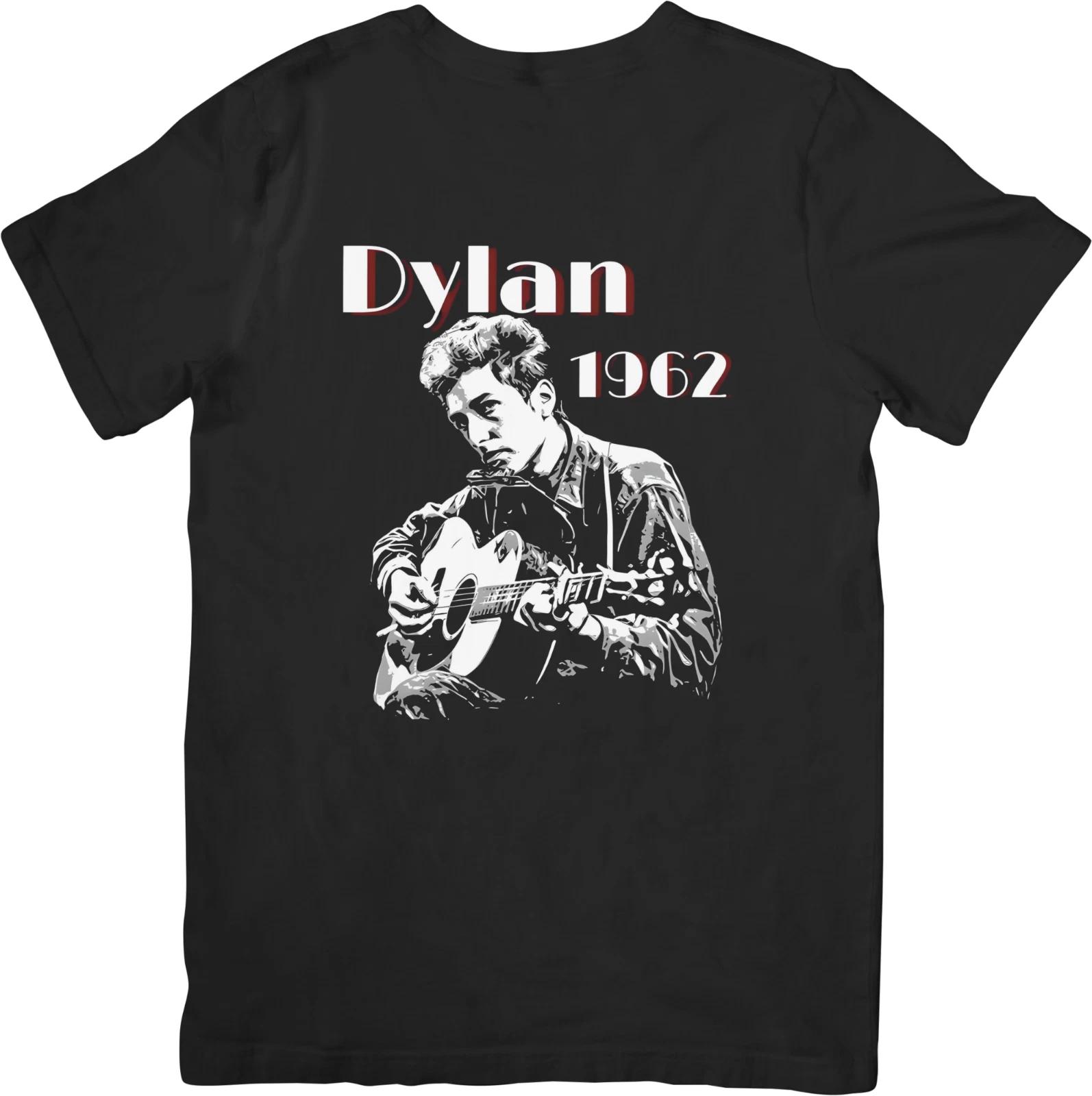 

Bob Dylan 60 folk Music Unisex Fit for Men & Women Quality Cotton T-Shirt Black M