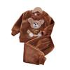 Baby Winter Pajama Set With Bear Pattern For Boys And Girls Fleece Cozy Homewear