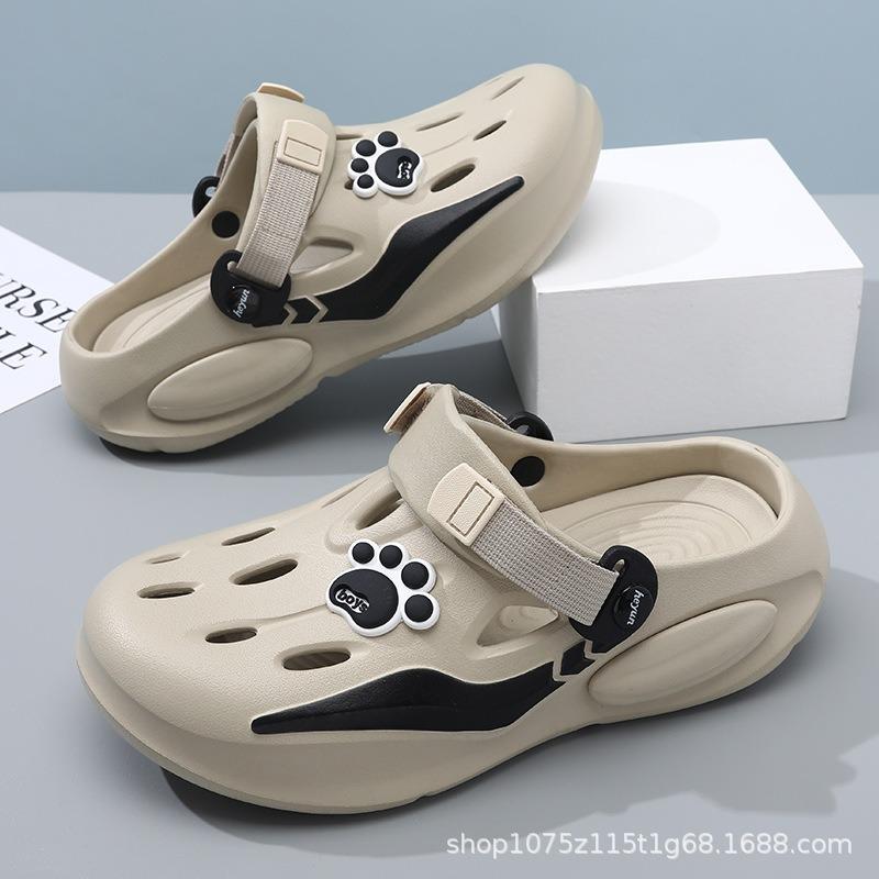 

Новые мужские двухцветные туфли с отверстиями, толстоподошвенные, нескользящие и износостойкие, модные и простые для отдыха, уличные, пляжные, с закрытым носком 44-45 хаки